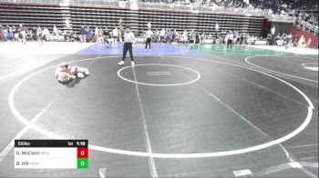 100 lbs Rr Rnd 2 - Grayson McCann, Spearfish Youth WC vs Bridger Hill, Natrona Colts