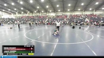 42 lbs 5th Place Match - Ridge Roundy, Bear River Junior High Wrestling Club vs Vance Hansen, Olympus Wrestling