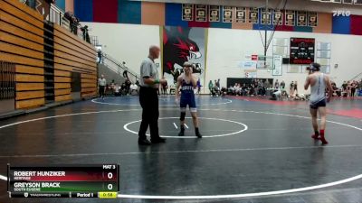 120 lbs Cons. Round 4 - Robert Hunziker, Heritage vs Greyson Brack, South Eugene