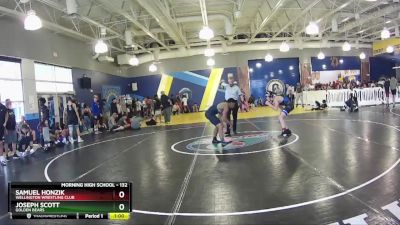 132 lbs Cons. Round 2 - Joseph Scott, Golden Bears vs Samuel Honzik, Wellington Wrestling Club