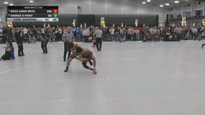 132 lbs Cons. Quarters - Noah Aiden Meza, Black Fox Wrestling Academy vs Vannak S Khiev, SPAR Wrestling Academy