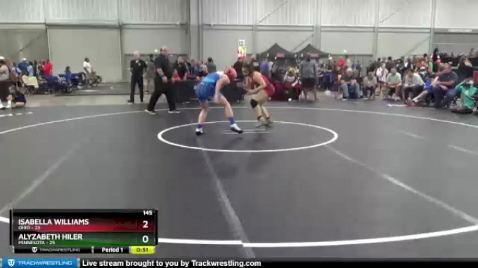 145 lbs Placement (4 Team) - Isabella Williams, Ohio vs Alyzabeth Hiler ...