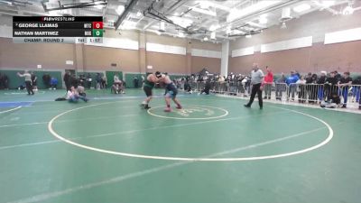 285 lbs Champ. Round 2 - Nathan Martinez, Nogales vs George Llamas, Montclair
