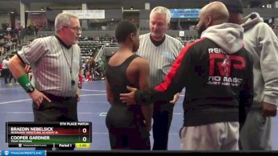 120 lbs 5th Place Match - Braedin Nebelsick, Ironhawk Wrestling Academy IA vs Cooper Gardner, Team Montana