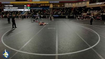 155 lbs Champ. Round 2 - Zoey Uhlenhopp, AP/GC vs Lilly Ness, Williamsburg