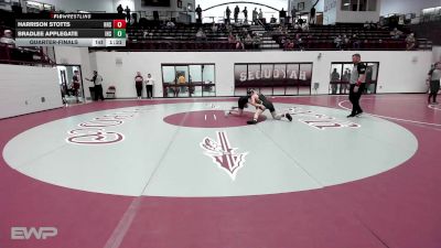 126 lbs Quarterfinal - Harrison Stotts, Henryetta HS vs Bradlee Applegate, Inola