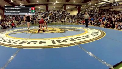 150 lbs Semifinal - Hagen Robinson, Elko vs Carson Melendy, Churchill County