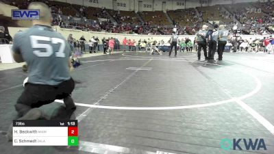 73 lbs Round Of 16 - Hayden Beckwith, Miami Takedown Club vs Carter Schmedt, Oklahoma Wrestling Academy