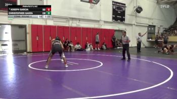 133 lbs Cons. Round 4 - Joseph Garcia, Santa Ana College vs Christopher Garza, Lemoore College