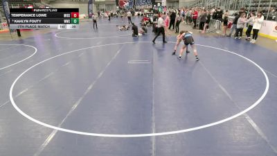 16U Girls - 125 lbs 7th Place Match - Temperance Lowe, Missouri vs Kahlyn Fouty, Whiteland Wrestling Club