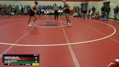 215 lbs Semifinal - Kyler Sallis, Don Bosco vs Ashtin Willms, Clarion-Goldfield-Dows