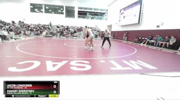 184 lbs Round 2 (3 Team) - Jacob Longcrier, Mt. SAC (Maroon) vs Maksim Sherstnev, Sierra College (White)