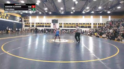 124 lbs Semifinal - Addison Claassen, Plum vs Yuni Ayala, Canon-McMillan