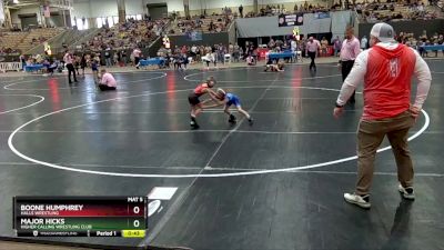 40 lbs Quarterfinal - Boone Humphrey, Halls Wrestling vs Major Hicks, Higher Calling Wrestling Club