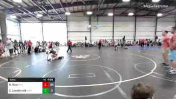 90 lbs Quarterfinal - Nolan Rice, Revival Orange vs Cael Lowdermilk, Ohio Rampage