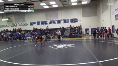 125 lbs 5th Place Match - Ken Fernandez, Sacramento City College vs Jhey Sarique, Skyline College