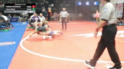 115 Class 1 lbs Champ. Round 1 - Aila Wolk, Ste. Genevieve vs Amiah Peterson, Pleasant Hill