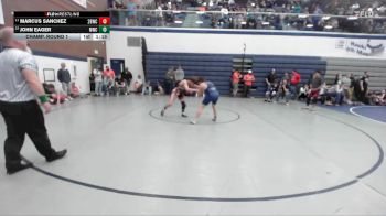125 lbs Champ. Round 1 - Marcus Sanchez, 208 Badgers Wrestling Club vs John Eager, Middleton Wrestling Club