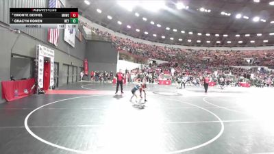 80 lbs Round 3 - Gracyn Konen, Weyauwega-Fremont vs Bronte Bethel, Mt. Horeb Wrestling Club