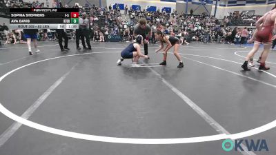 82 lbs Rr Rnd 1 - Sophia Stephens, F-5 Grappling vs Ava Davis, Kingfisher YellowJackets