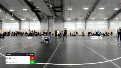 119 lbs 3rd Place - Hudson Blair, MWC Wrestling Academy vs Mikaelus Larkin, Young Guns Nashville Wrestling