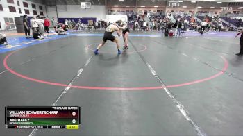 165 lbs 7th Place Match - Abe Hafez, Midway University vs William Schwertscharf, Simpson (Calif.)