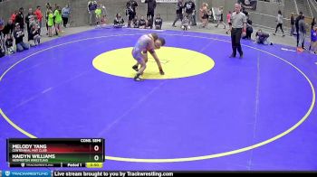 55 lbs Cons. Semi - Melody Yang, Centennial Mat Club vs Haidyn Williams, Hermiston Wrestling