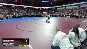 Girls 120 lbs Quarterfinal - Dealya Collins, Mineral Point Girls vs Amari Richard, Neenah Girls