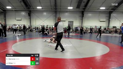 96 lbs Rr Rnd 3 - Elijah Saravia, Morris Fitness Wrestling Club - (B) vs Jarek Giles, The Storm Wrestling Center