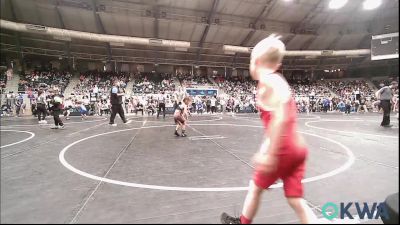 52 lbs Consi Of 32 #2 - Fredrick Ahrberg, Cushing Tigers vs Avelino Juarez, Clinton Youth Wrestling
