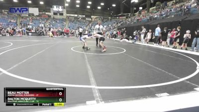 64 lbs Quarterfinal - Beau Motter, South Central Punishers vs Dalton McQuitty, Halstead Wrestling Club