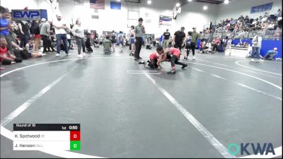 85 lbs Round Of 16 - Knari Spotwood, Del City Little League vs Jace Henson, Carl Albert