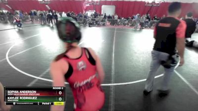 93-97 lbs Round 2 - Sophia Anderson, West Salem Bangor Wrestling vs Kaylee Rodriguez, Wisconsin