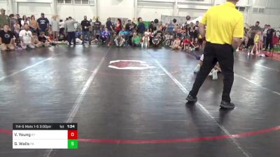 114-S Mats 1-5 3:00pm lbs Consi Of 16 #2 - Vincent Young, KY vs Griffin Walls, PA