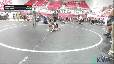 55 lbs 3rd Place - Hank Ward, Cowboy Wrestling Club vs Caleb Boyd, Harrah Little League Wrestling
