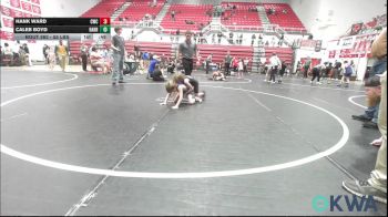 55 lbs 3rd Place - Hank Ward, Cowboy Wrestling Club vs Caleb Boyd, Harrah Little League Wrestling