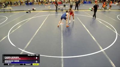 150 lbs Cons. Round 2 - Caden Borgen, Pinnacle Wrestling Club vs Brennan Giese, Minnesota