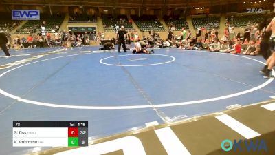 72 lbs Final - Sutter Oss, Edmond North Huskies vs Kyrin Robinson, The Leftovers