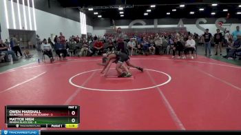 105 lbs Placement Matches (8 Team) - Mattox High, Minions Black (GA) vs Owen Marshall, Roundtree Wrestling Academy