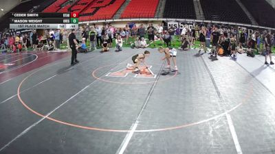 74 lbs 1st Place Match - Ceder Smith, Utah vs Mason Weight, Oregon