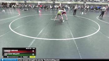 140 lbs Cons. Round 1 - Parker Servais, Wisconsin vs Greyson Willett, Iowa