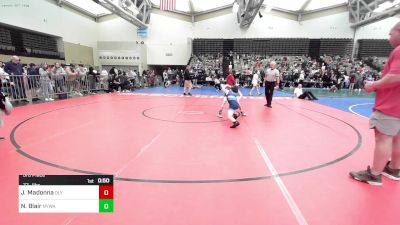 77-J lbs 3rd Place - Jordan Madonna, Olympic vs Noah Blair, Newtown (CT) Youth Wrestling