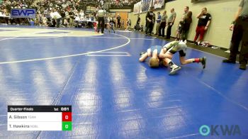 55 lbs Quarterfinal - Axel Gibson, Team Guthrie Wrestling vs Tatum Hawkins, Noble Takedown Club