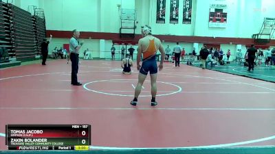 157 lbs Champ. Round 1 - Zakin Bolander, Treasure Valley Community College vs Tomas Jacobo, Simpson (Calif.)