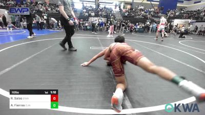 112 lbs Quarterfinal - Robert Salas, Standfast OKC vs Azreal Fierros, Clinton Youth Wrestling