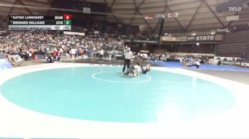 Boys 4A 138 lbs Cons. Semi - Kaysic Lundquist, Mead vs Brennen Williams, South Kitsap