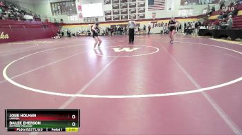 135 lbs Quarterfinal - Josie Holman, LAWSON vs Bailee Emerson, RAYMORE PECULIAR