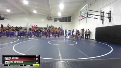 215 lbs Cons. Round 5 - Oliver ARVIZU, Hanford vs Zachary Sendejas, Righetti