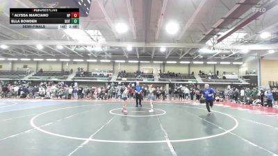 100 lbs Semifinal - Alyssa Marciano, North Providence vs Ella Bowden, Scituate
