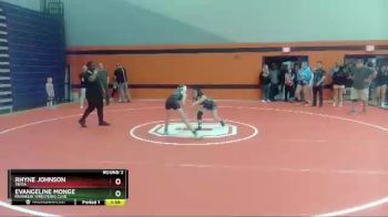 94-100 lbs Round 2 - Evangeline Monge, Franklin Wrestling Club vs Rhyne Johnson, TNWA